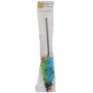 Bark Appeal Cat Teaser Toy Wand With 1 Feather - 16 Inches Long